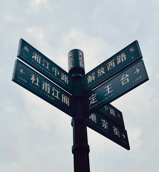 a street sign with asian writing on it