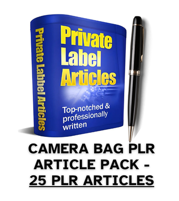 Camera Bag PLR Article Pack - 25 PLR Articles