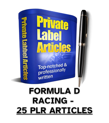 Formula D Racing PLR Article Pack - 25 PLR Articles