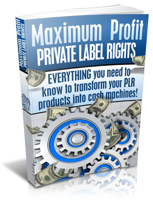 Maximum Profit Private Label Rights eBook