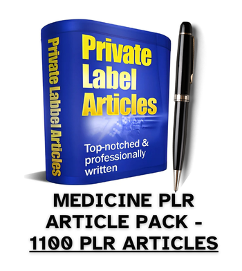 Medicine PLR Article Pack - 1100 PLR Articles