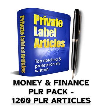 Money & Finance PLR Article Pack - 1200 PLR Articles