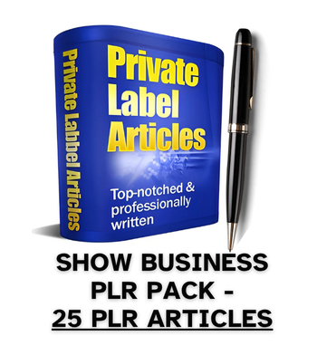 Show Business PLR Article Pack - 25 PLR Articles