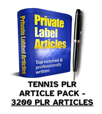 Tennis PLR Article Pack - 3200 PLR Articles