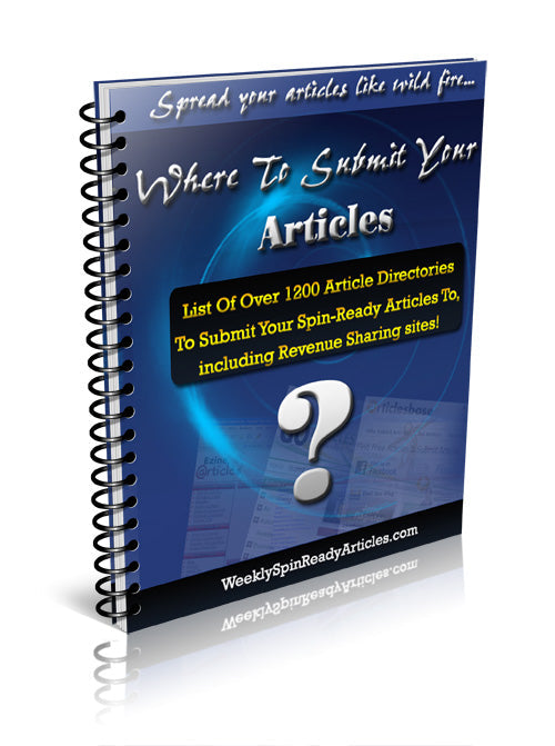 Where To Submit Your Articles eBook